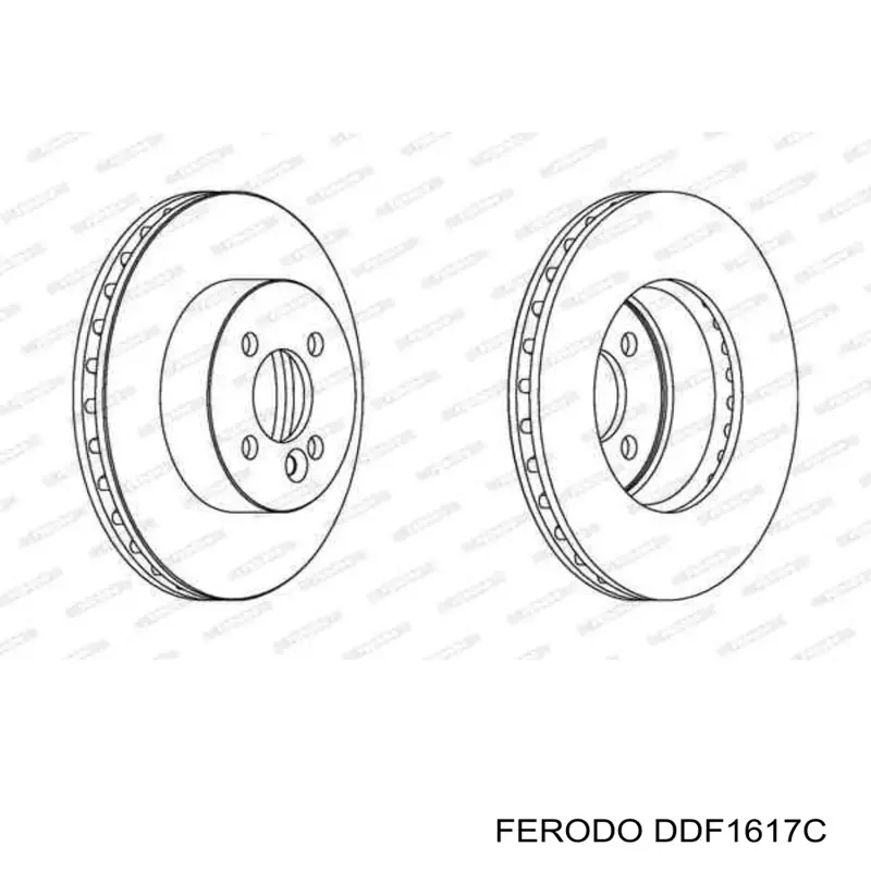 Передние тормозные диски DDF1617C Ferodo