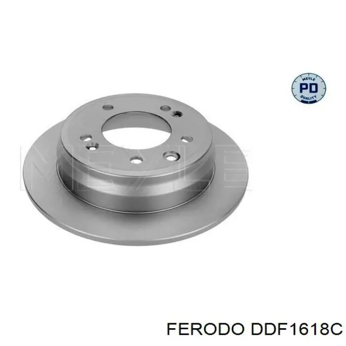 Disco de freno trasero DDF1618C Ferodo