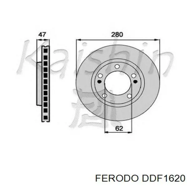 Передний тормозной диск Ferodo DDF1620