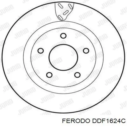 Диск гальмівний передній DDF1624C Ferodo
