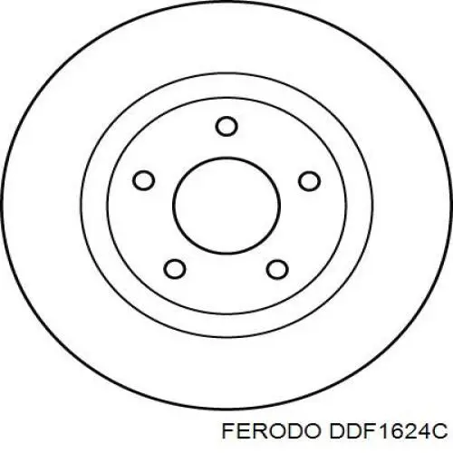 Диск гальмівний передній DDF1624C Ferodo