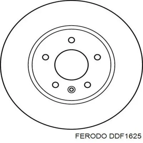 Передние тормозные диски DDF1625 Ferodo