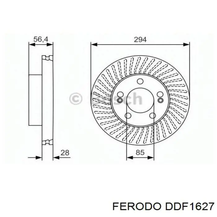 Купить DDF1627 Ferodo Ротор тормозной