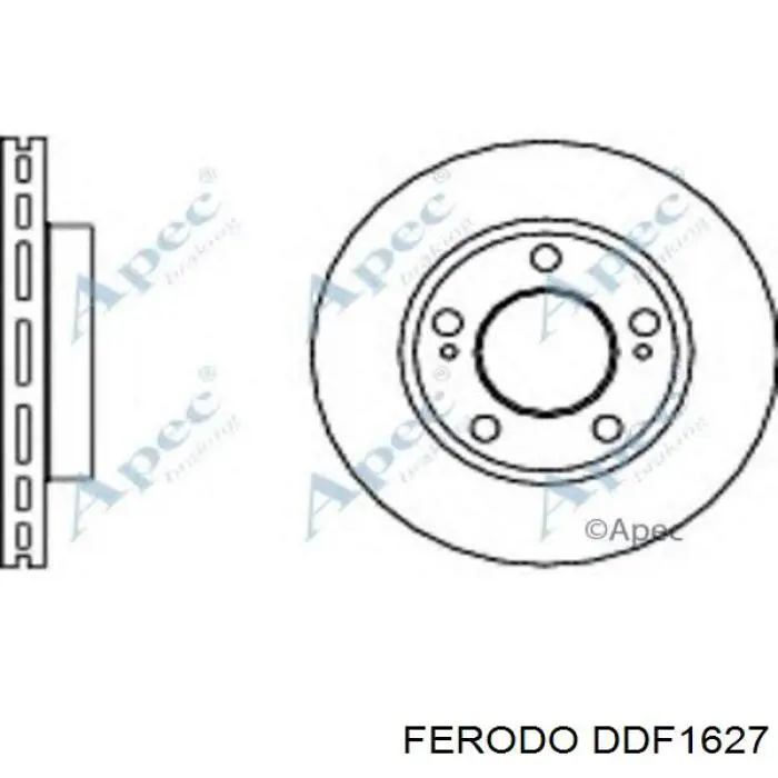 Передние тормозные диски DDF1627 Ferodo