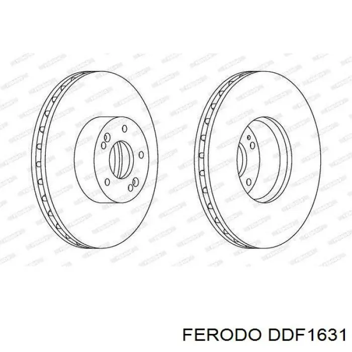 Передние тормозные диски DDF1631 Ferodo