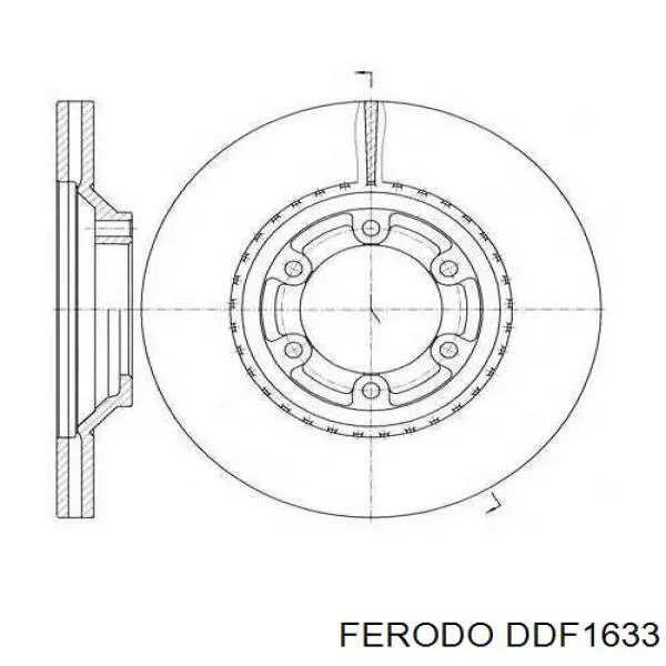 Freno de disco delantero DDF1633 Ferodo