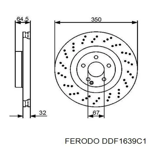 Купить DDF1639C1 Ferodo Ротор тормозной