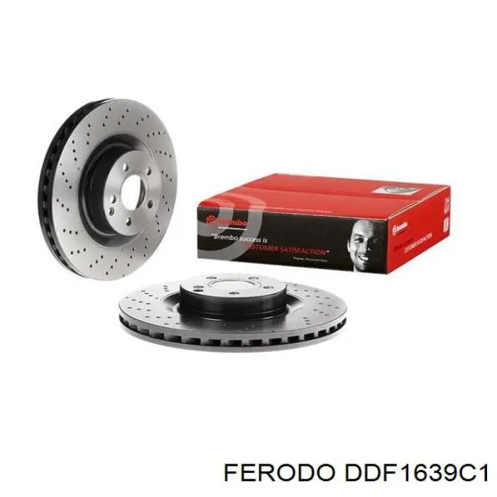 Freno de disco delantero DDF1639C1 Ferodo
