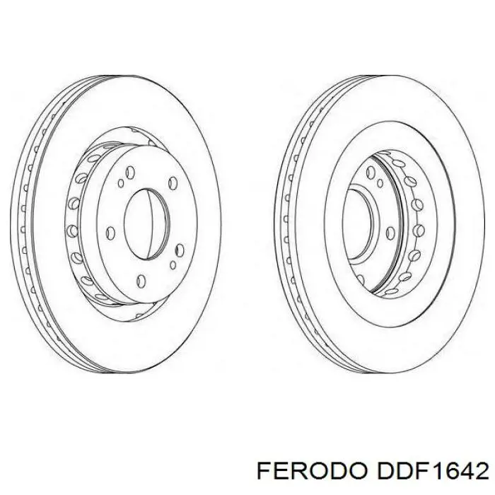 Тормоз дисковый передний Ferodo DDF1642 цена, от 41.68 USD