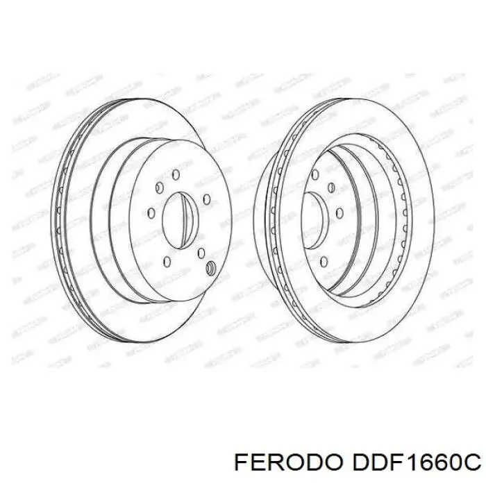 Тормозные диски DDF1660C Ferodo