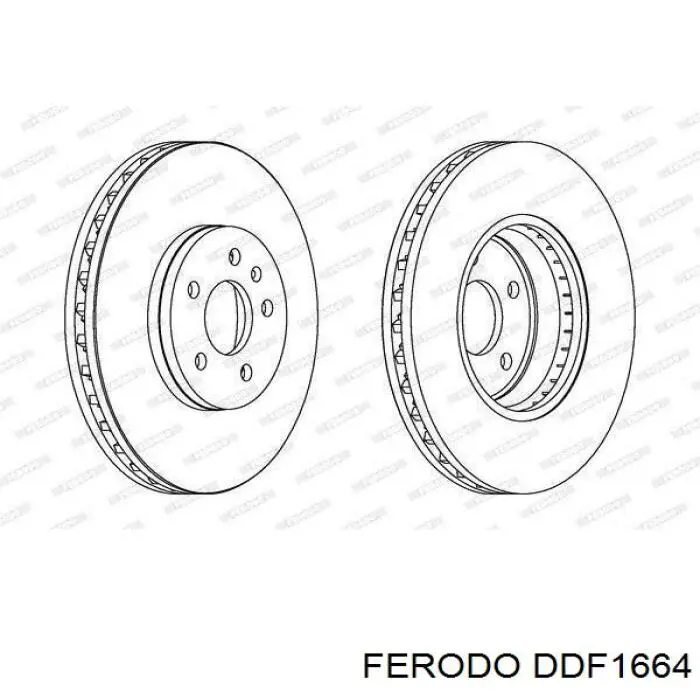 Тормоз дисковый передний Ferodo DDF1664 цена, от 64.16 USD