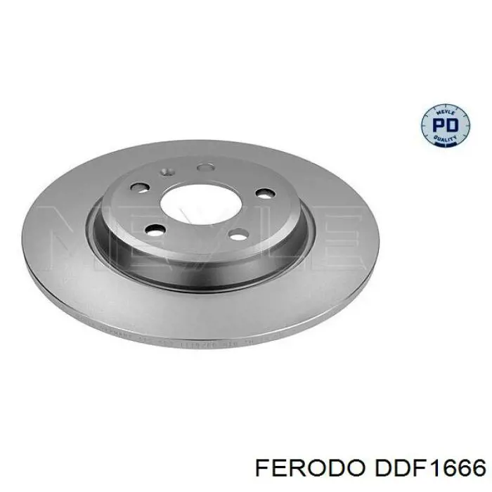 Disco de freno trasero DDF1666 Ferodo