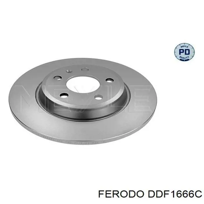 Disco de freno trasero DDF1666C Ferodo
