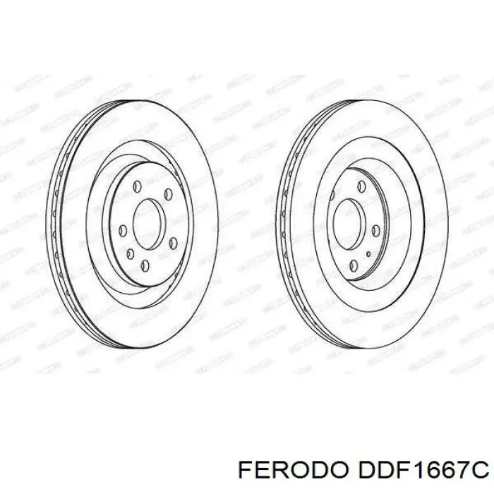 Тормозные диски DDF1667C Ferodo