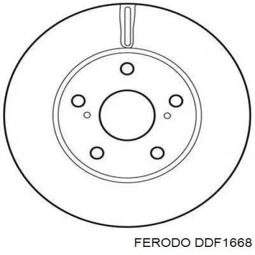 DDF1668 Ferodo Диск тормозной передний