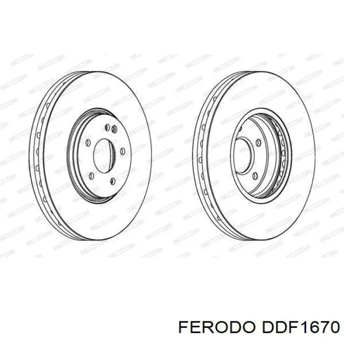 DDF1670 Ferodo диск тормозной передний