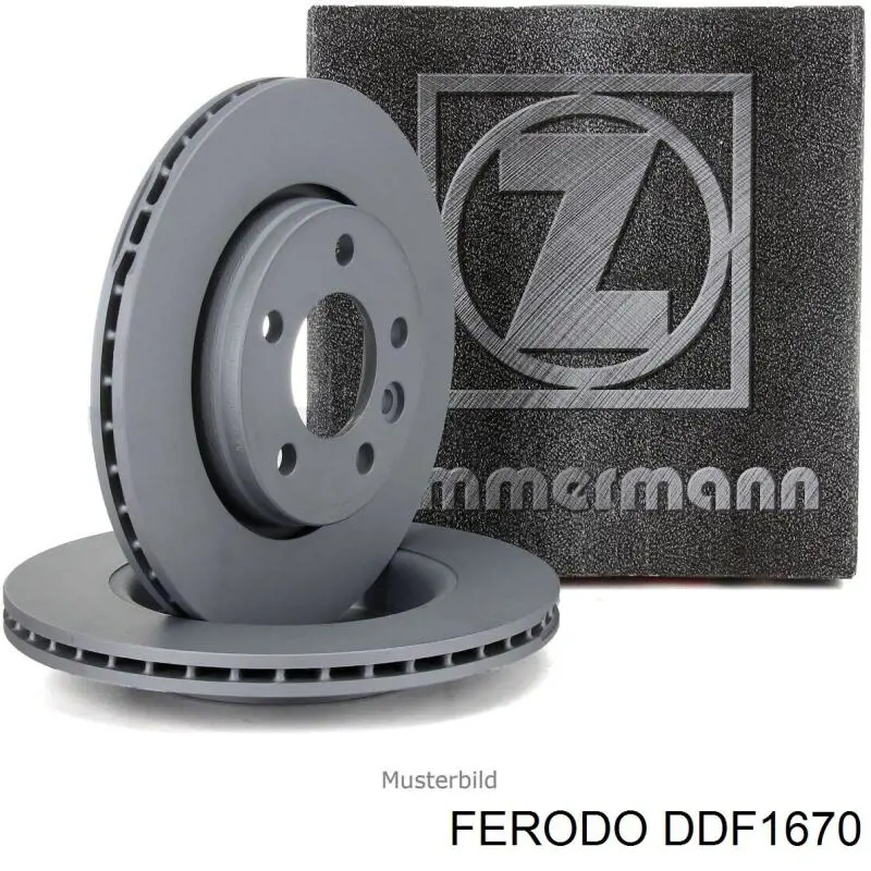 Передние тормозные диски DDF1670 Ferodo