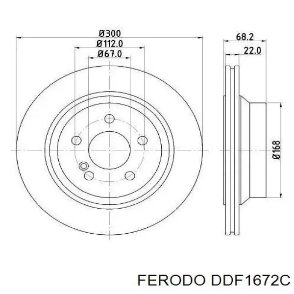 Тормозные диски DDF1672C Ferodo