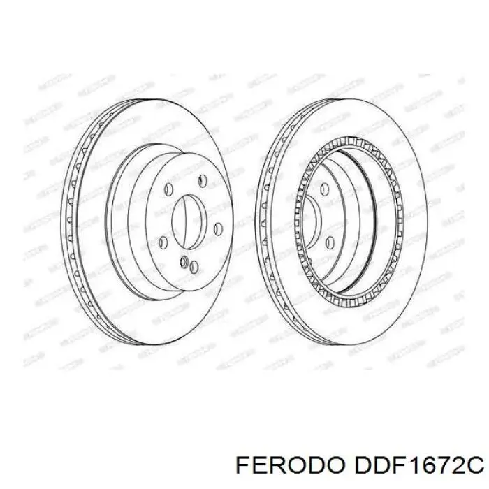 DDF1672C Ferodo disco do freio traseiro