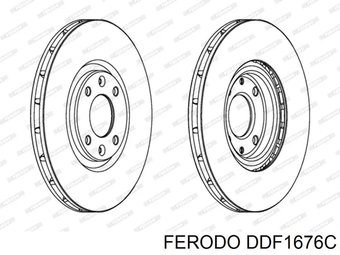 Freno de disco delantero DDF1676C Ferodo