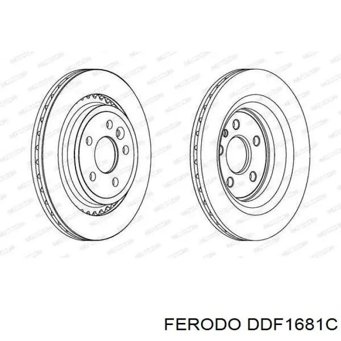 Тормозные диски DDF1681C Ferodo