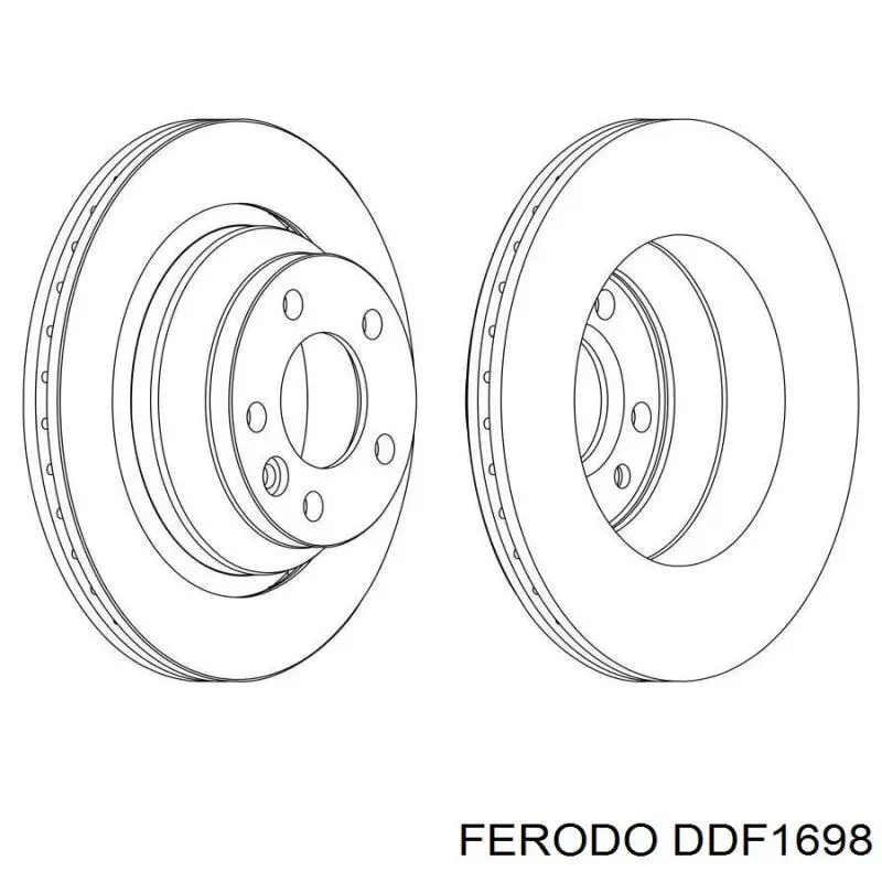 Тормозные диски DDF1698 Ferodo