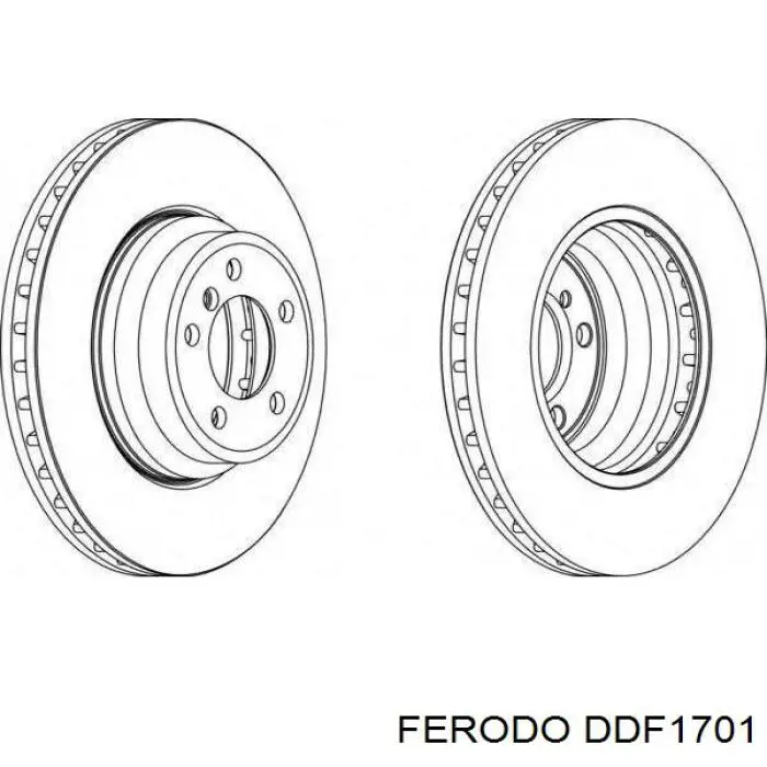 DDF1701 Ferodo диск тормозной передний