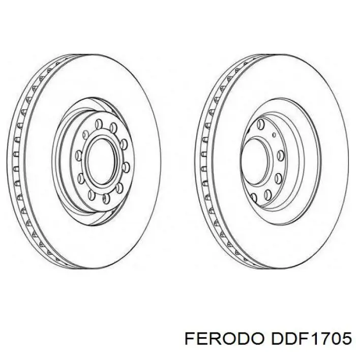 DDF1705 Ferodo диск тормозной передний