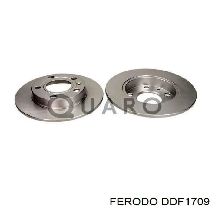 Disco de freno trasero DDF1709 Ferodo
