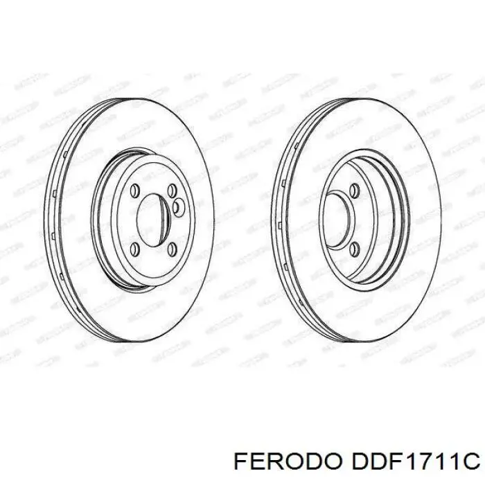 DDF1711C Ferodo тормозные диски