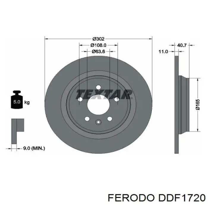 Тормозные диски DDF1720 Ferodo