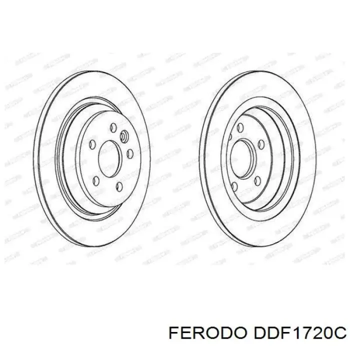 DDF1720C Ferodo диск тормозной передний