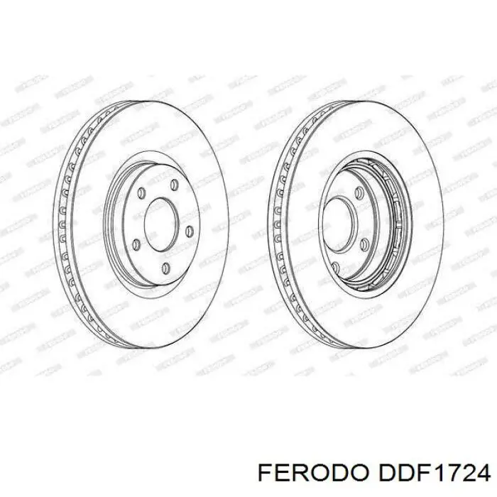 DDF1724 Ferodo диск тормозной передний