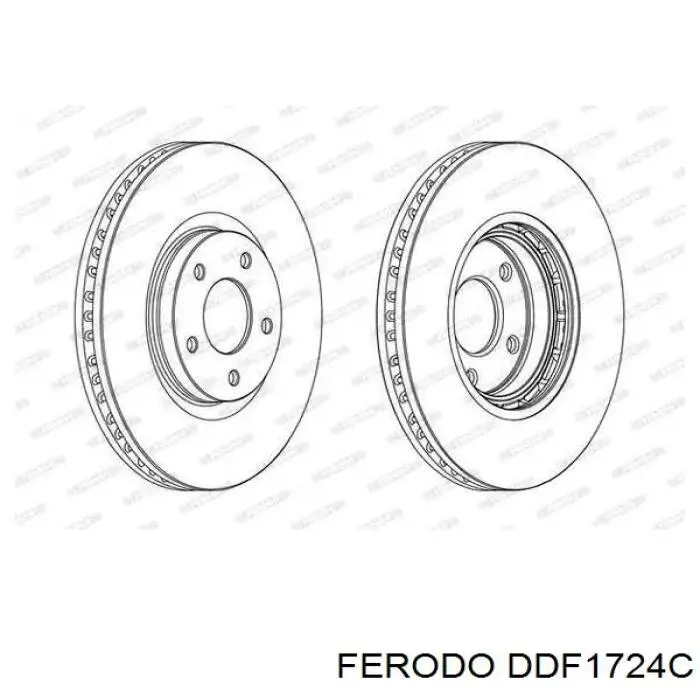 Передние тормозные диски DDF1724C Ferodo