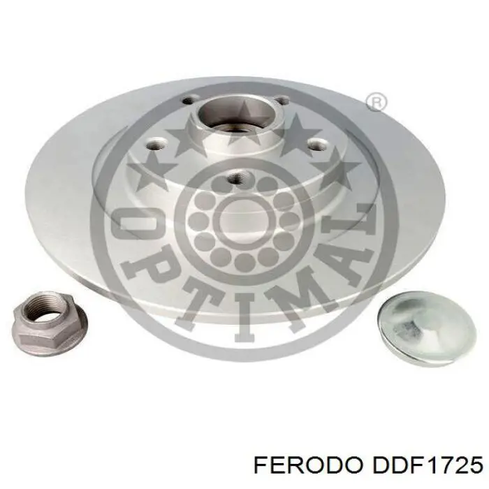 Disco de freno trasero DDF1725 Ferodo