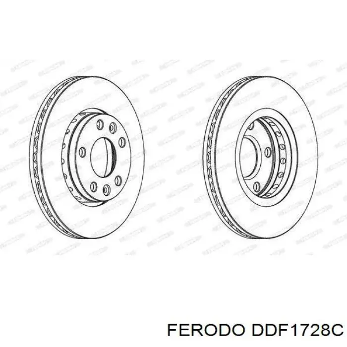 Передние тормозные диски DDF1728C Ferodo