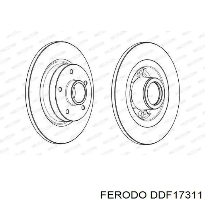 Тормозные диски DDF17311 Ferodo