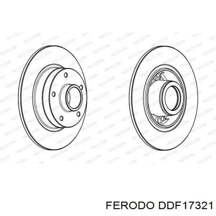 Тормозные диски DDF17321 Ferodo