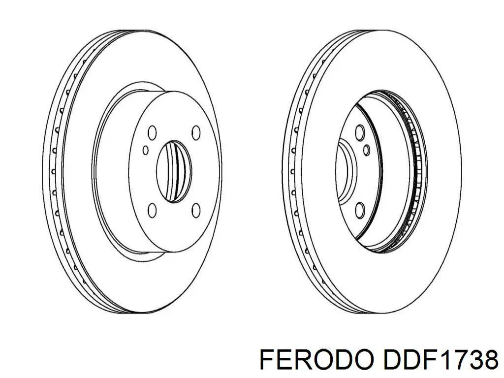 Freno de disco delantero DDF1738 Ferodo