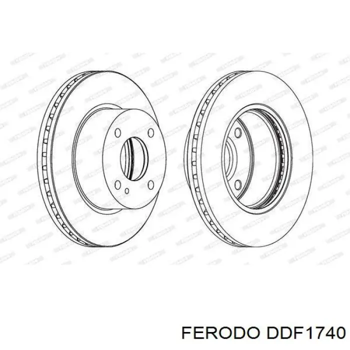 DDF1740 Ferodo диск тормозной передний