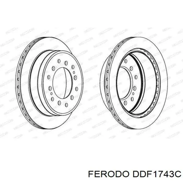 Тормозные диски DDF1743C Ferodo