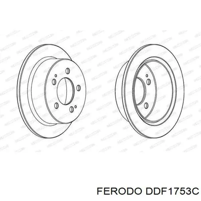 Тормозные диски DDF1753C Ferodo