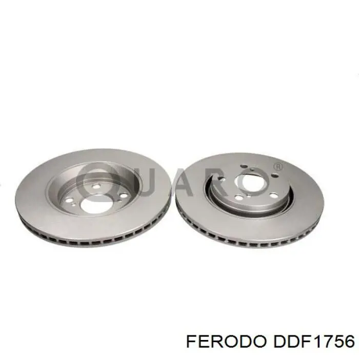 Передние тормозные диски DDF1756 Ferodo