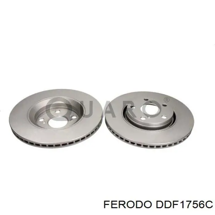 Передние тормозные диски DDF1756C Ferodo