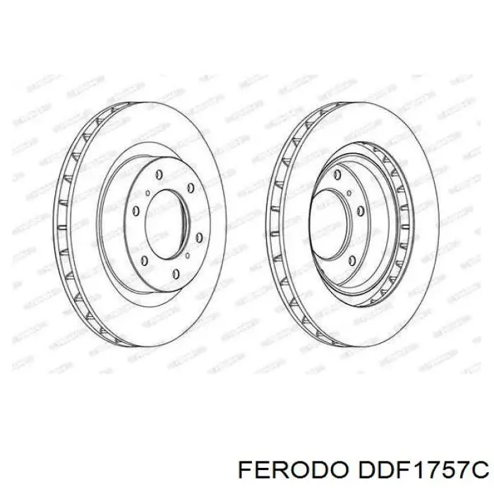 Передние тормозные диски DDF1757C Ferodo