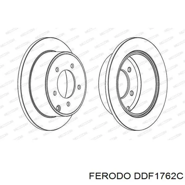 Disco de freno trasero DDF1762C Ferodo