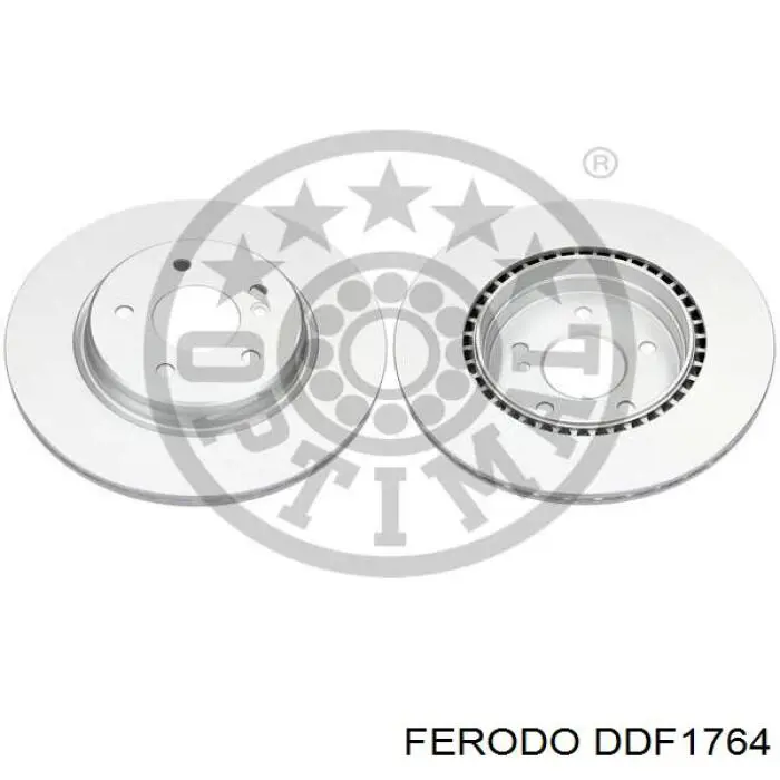 Disco de freno trasero DDF1764 Ferodo