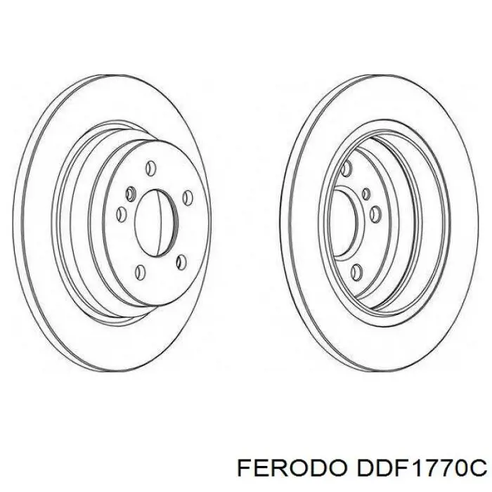 DDF1770C Ferodo диск тормозной задний