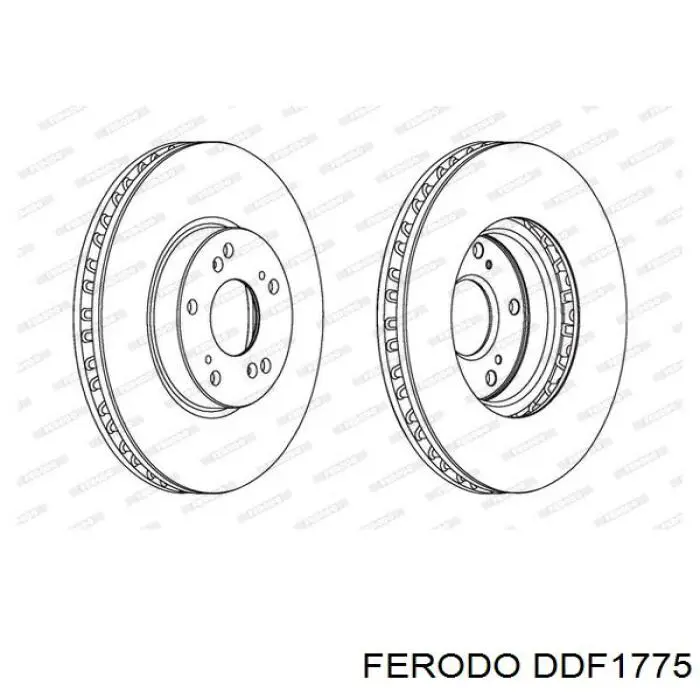 Тормоз дисковый передний Ferodo DDF1775 цена, от 50.15 USD