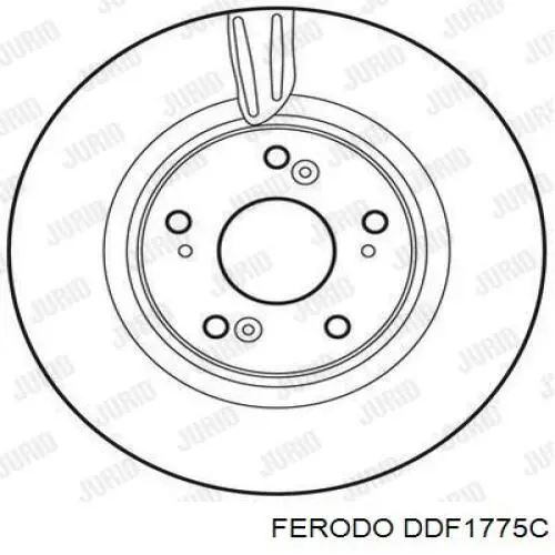 Freno de disco delantero DDF1775C Ferodo